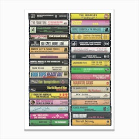 Motown Music Poster - Vintage Cassette Print Canvas Print