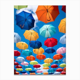 Colorful Umbrellas Canvas Print