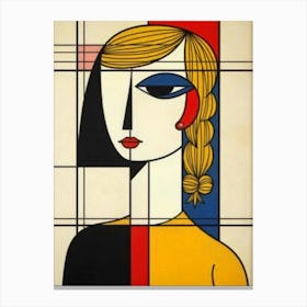 Woman In A Square Canvas Print