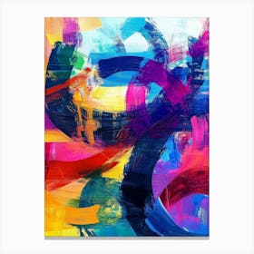 Colorful Background In Abstract Painting Style Canvas Print