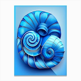 Snail With Blue Background Patchwork Canvas Print