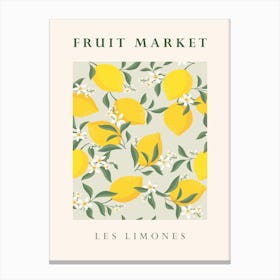Kitchen Fruit Market - Lemons Canvas Print