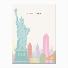 Rainbow New York Skyline Canvas Print
