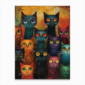 Group Of Cats 23 Canvas Print