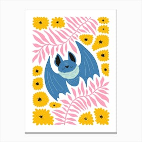 Nursery Abstract Bat Canvas Print