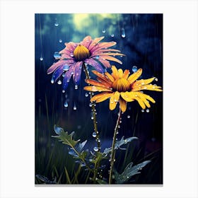 Wildflower With Rain Drops (2) Canvas Print