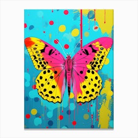 Pop Art Clouded Yellow Butterfly    4 Canvas Print