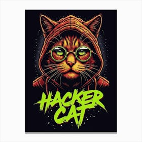 Hacker Cat Canvas Print