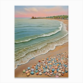 Pebbles On The Beach Canvas Print