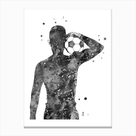 Male Soccer Player 2 Canvas Print