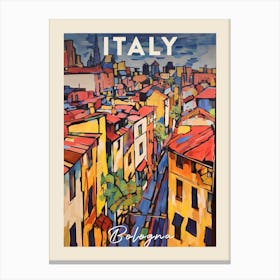 Bologna Italy Fauvist Painting  Travel Poster Canvas Print