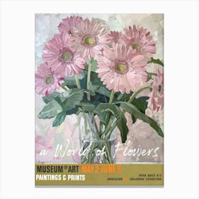 A World Of Flowers, Van Gogh Exhibition Gerbera 3 Canvas Print