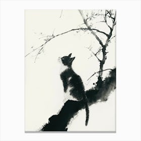 Cat In Tree Canvas Print