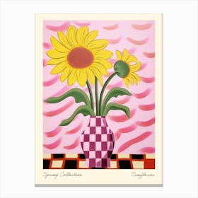Spring Collection Sunflower Flower Vase 2 Canvas Print