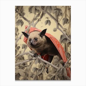 Straw Colored Fruit Bat Painting 1 Canvas Print