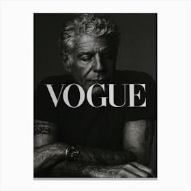 Anthony Bourdain Vogue Vintage Canvas Print