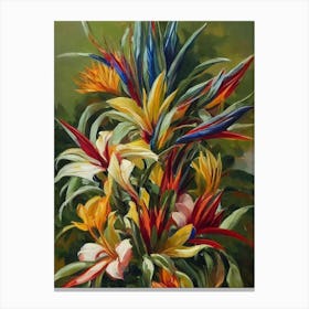 Bird Of Paradise Painting 3 Flower Canvas Print