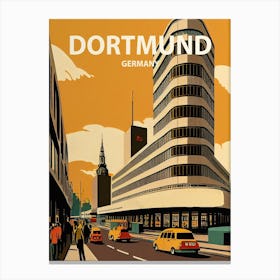 Dortmund Retro Canvas Print