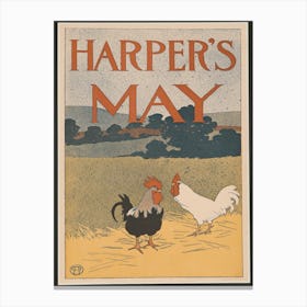Chickens In The Field (1898), Edward Penfield Canvas Print