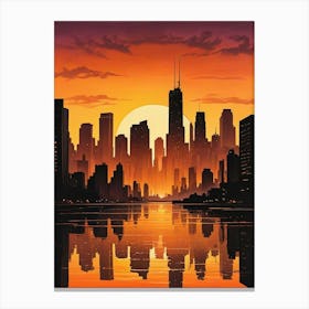 Urban Skyline Art Print (5) Canvas Print