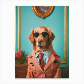 A Golden Retriever Dog 9 Canvas Print