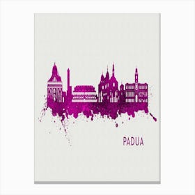 Padua Italy City Purple Canvas Print