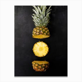 Pineapple — Food kitchen poster/blackboard, photo art Canvas Print