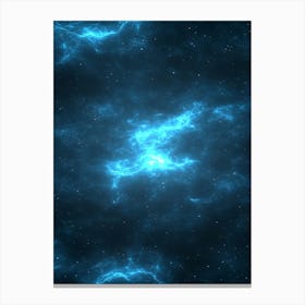 Blue Space Background 5 Canvas Print