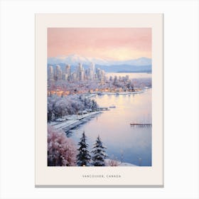 Dreamy Winter Painting Poster Vancouver Canada 2 Canvas Print