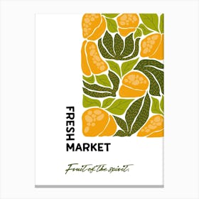 Fruit of the Spirit Printable Poster, Tropical Fruit Market Art, Exotic Fruit Tree Print, Vegan Friendly Wall Decor Canvas Print