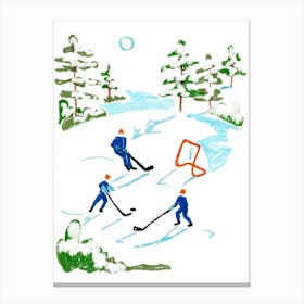 Pond Hockey Canvas Print