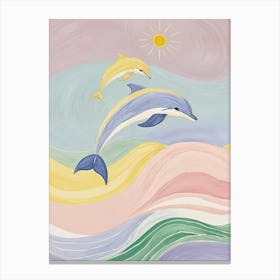 Dolphins' Joy Canvas Print