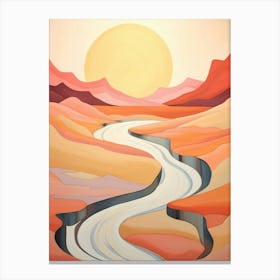 Desert Abstract Minimalist 3 Canvas Print