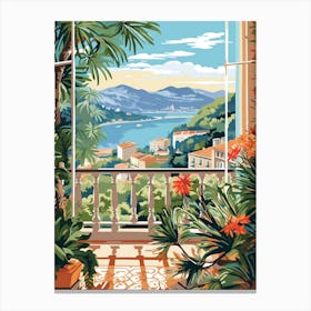 Jardin Exotique De Monaco Illustration 2 Canvas Print