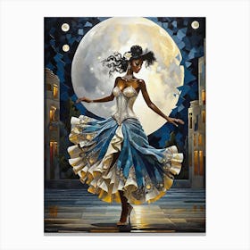 Dancer In The Moonlight Canvas Print