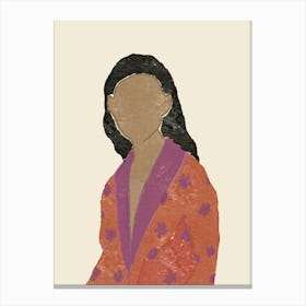 Woman In A Robe Canvas Print