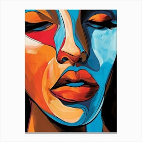 African Woman Painting Canvas Print