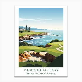 Pebble Beach Golf Links   Pebble Beach California 1 Canvas Print