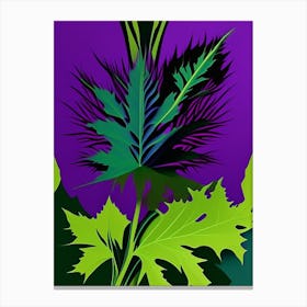 Thistle Leaf Vibrant Inspired 3 Canvas Print