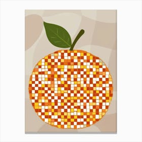 Mosaic Orange Three Art Canvas Print