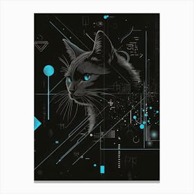 Cat With Blue Eyes Canvas Print