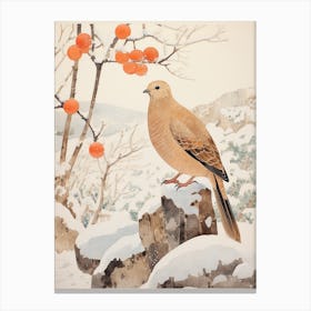 Winter Bird Painting Partridge 2 Canvas Print