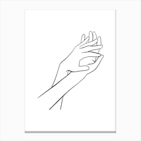 Vector Illustration Of A Pair Of Hands Canvas Print