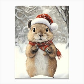 Santa Hamster 1 Canvas Print