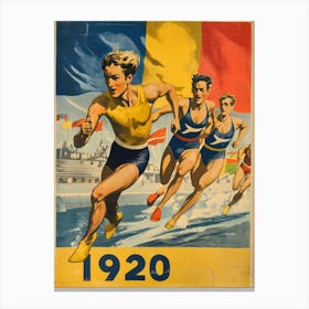 Aihrgdesign A Vintage Sports Poster For The 1920 Antwerp Olym 4cae4c7c F7e7 4fc2 9b93 20a49eddc9e2 1 Canvas Print