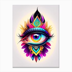 Psychic Abilities, Symbol, Third Eye Tattoo 2 Canvas Print