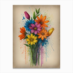 Colorful Flowers 1 Canvas Print