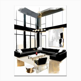 Modern Living Room 2 Canvas Print