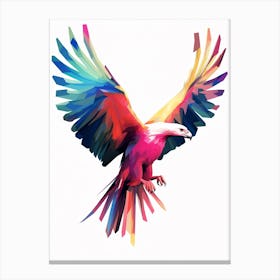 Colourful Geometric Bird Vulture 2 Canvas Print