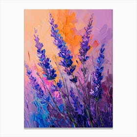 Lavender Branches Oil Painting 1 Canvas Print